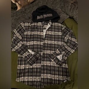 Broken Promises Hooded Flannel